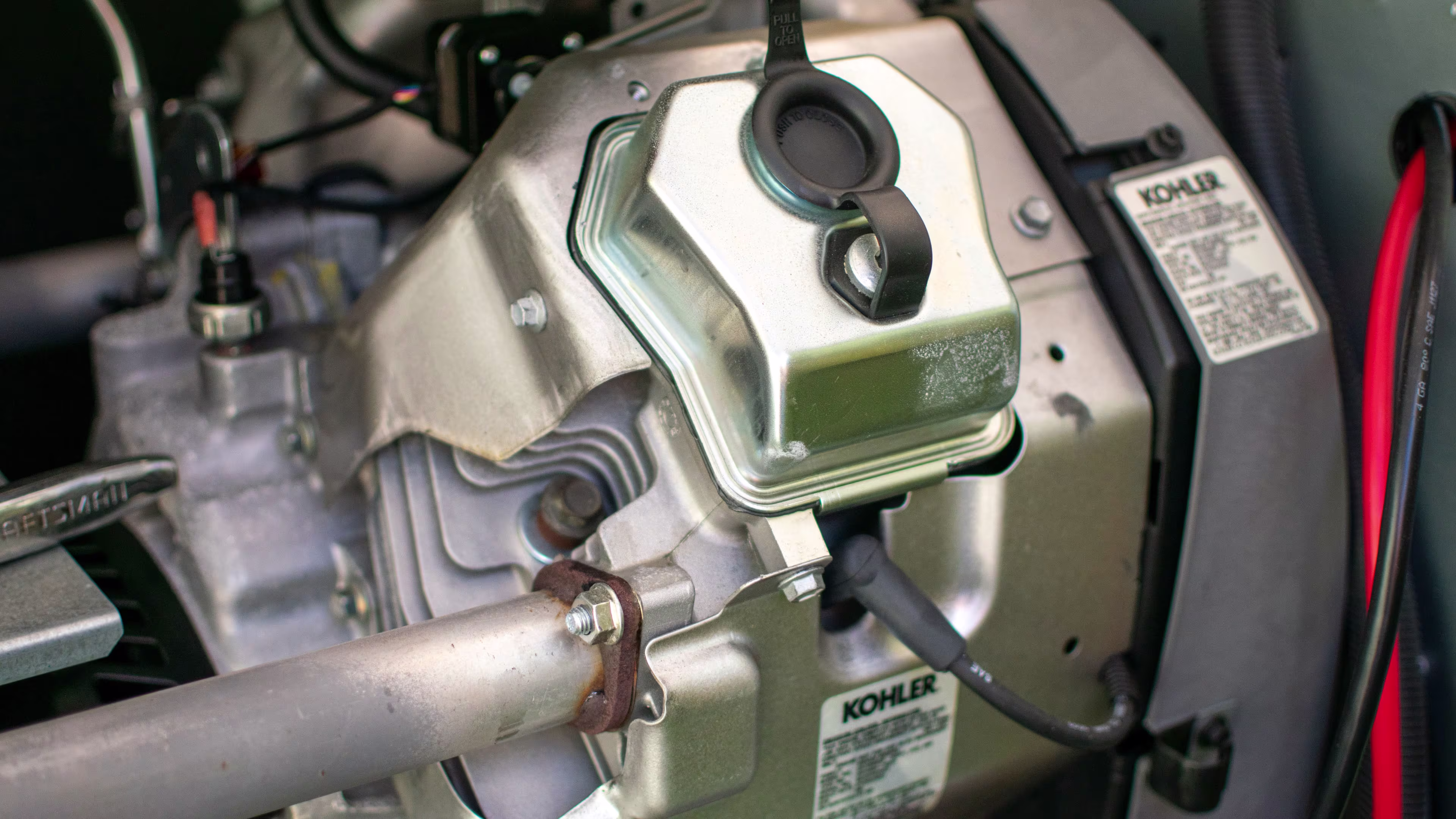 Close shot of a generator