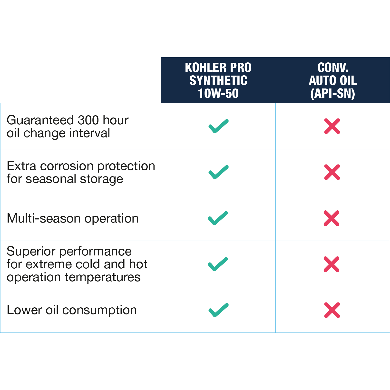 300Hr Kit 10W-50 Synthetic Oil