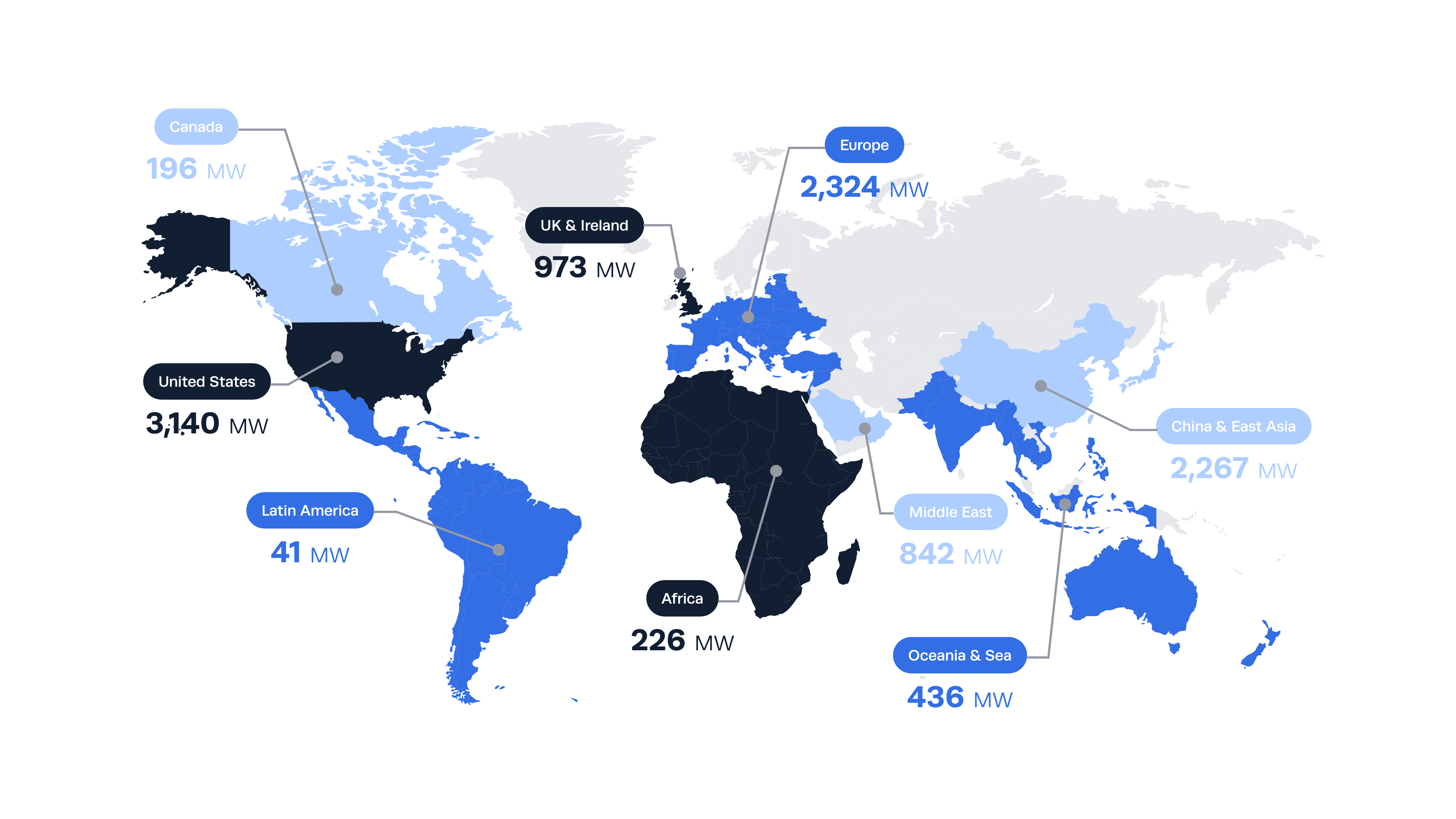 Power Systems - Map Data Centers All Over the World - 16 x 9