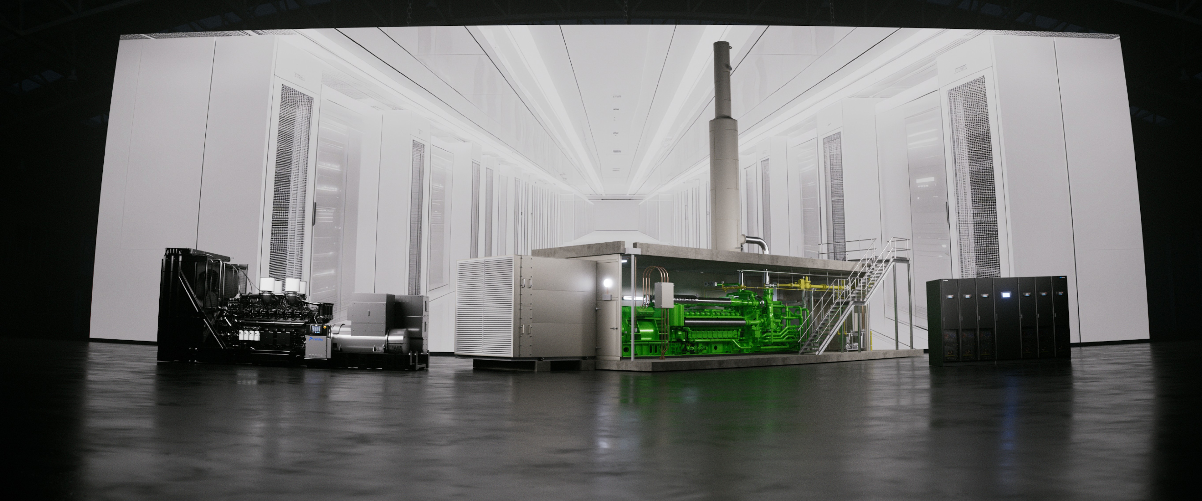 Infrastruttura energetica per data center con generazione onsite, alimentazione di riserva e sistemi resilienti per operazioni digitali affidabili.