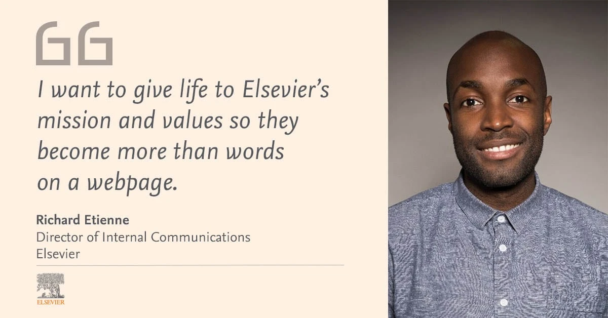 Richard Etienne is Director of Internal Communications at Elsevier