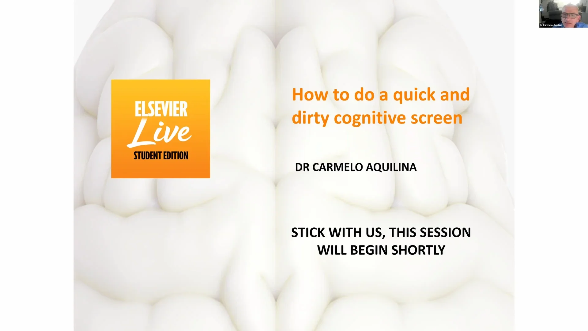 How to do a quick and dirty cognitive screen