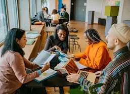 Group of students studying