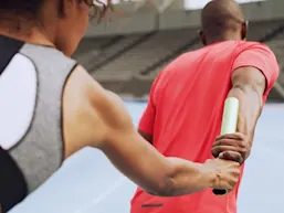 Relay race participants