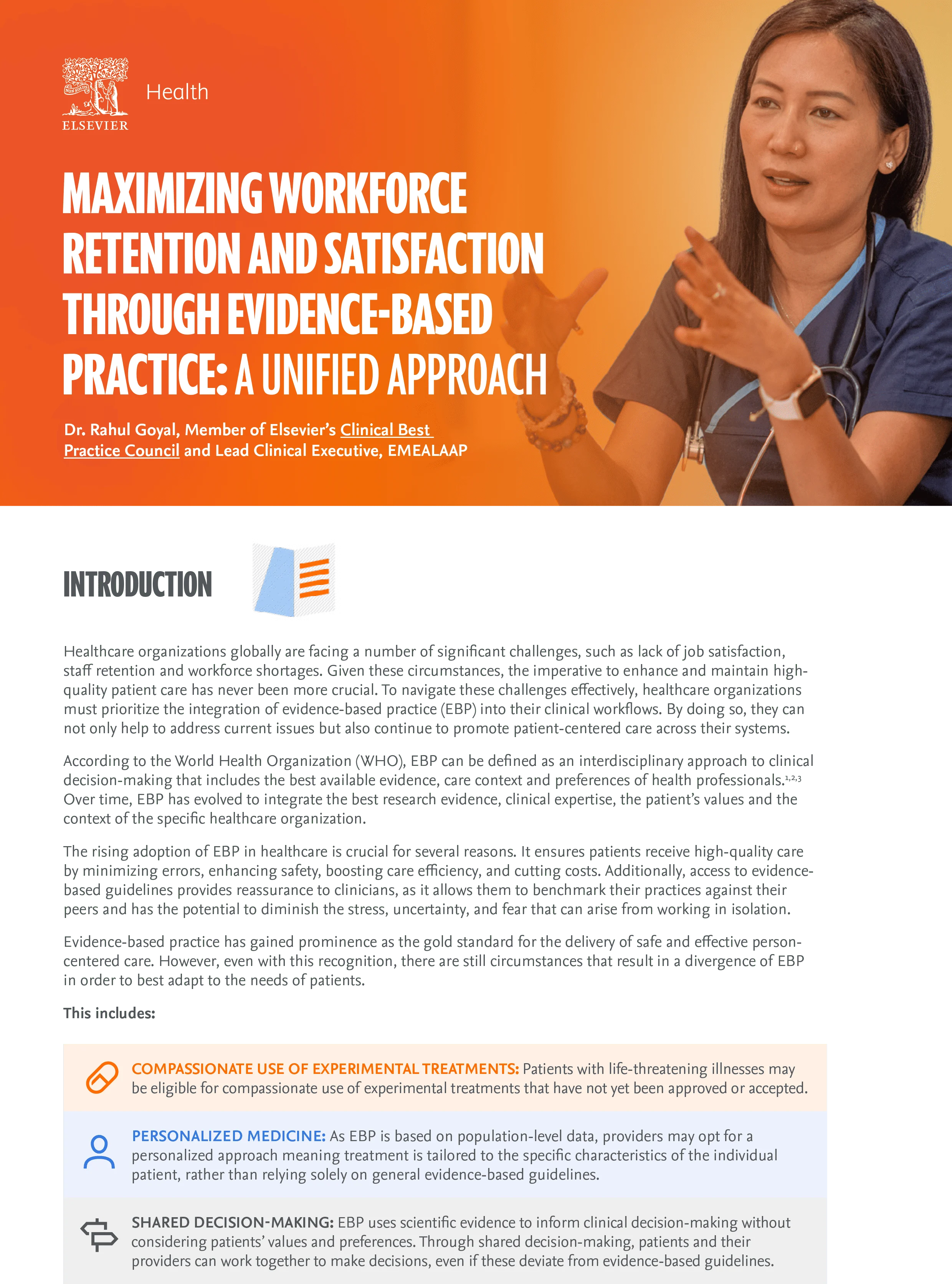 Maximising workforce retention and satisfaction through evidence-based practice: A unified approach 