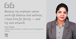 Surya Suriyan is a Digital Media Producer for Health Content Management at Elsevier. She is based in Chennai, India.