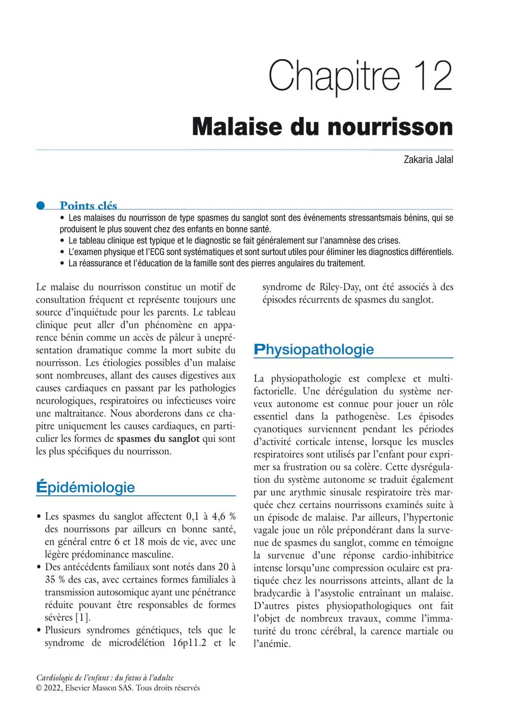 Chapitre 12, Malaise du nourrisson, page 108