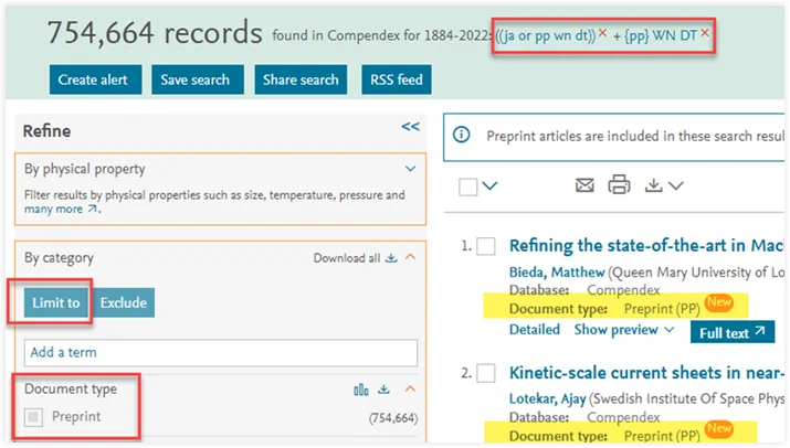 Image of Compendex and preprints 