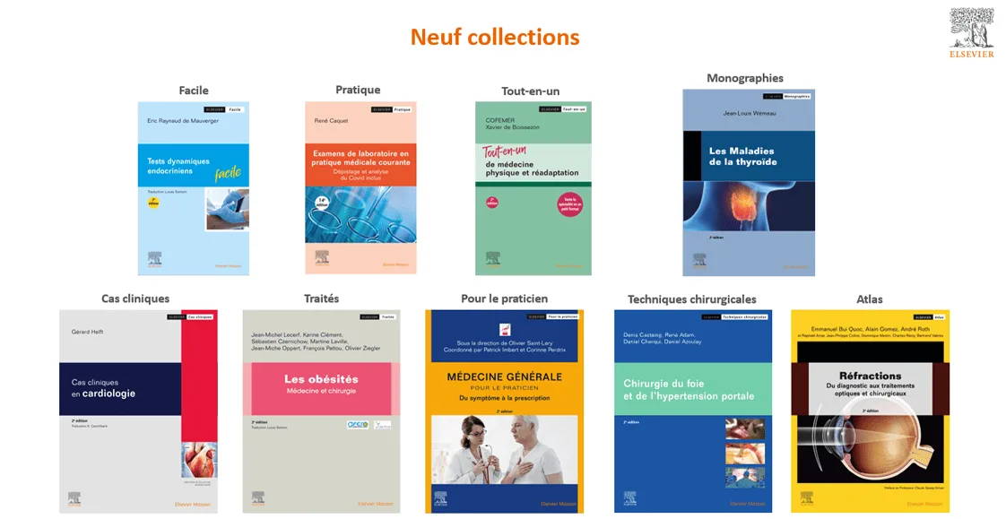Neuf collections : une offre complète pour chaque discipline médicale