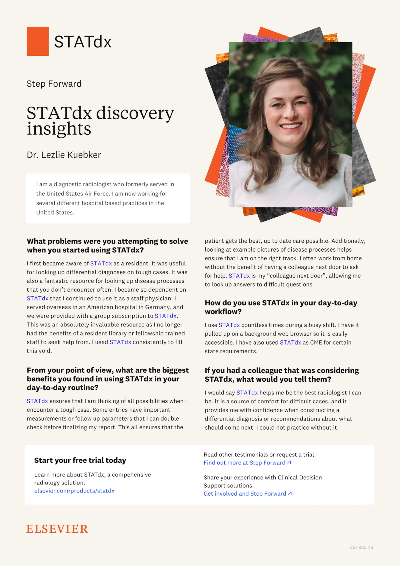 Dr. Lezlie Kuebker, Diagnostic Radiologist (USA)