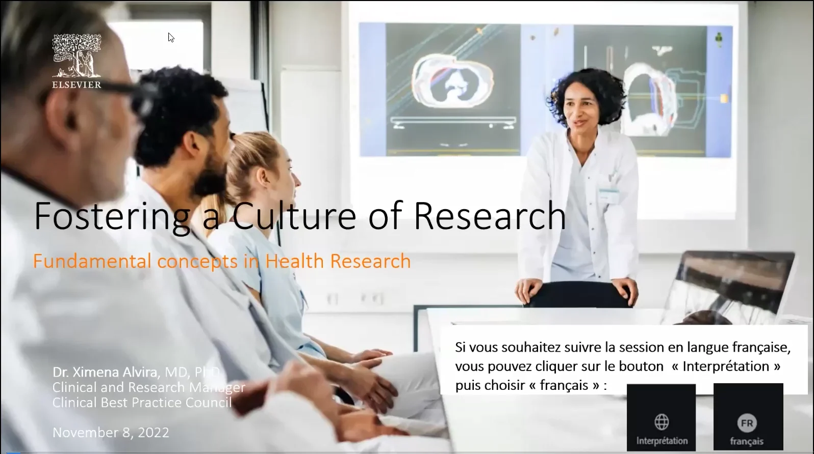 Replay - session Encourager une culture de la recherche avec Dr Ximena Alvira - 8 novembre 2022
