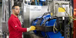 Polyurethane production - Engineering man in facility