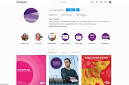 Screen capture of Instagram elsevier