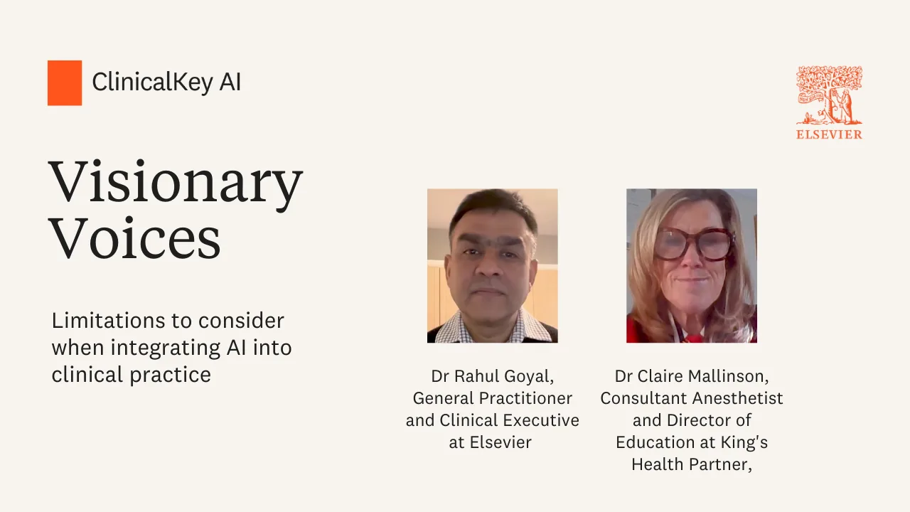 What limitations should healthcare professionals consider when integrating AI into clinical practice? 