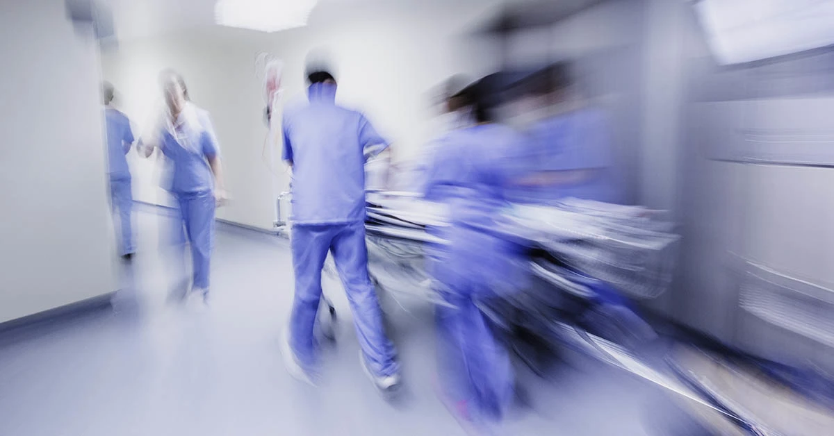 Stock photo of medical staff working in an emergency