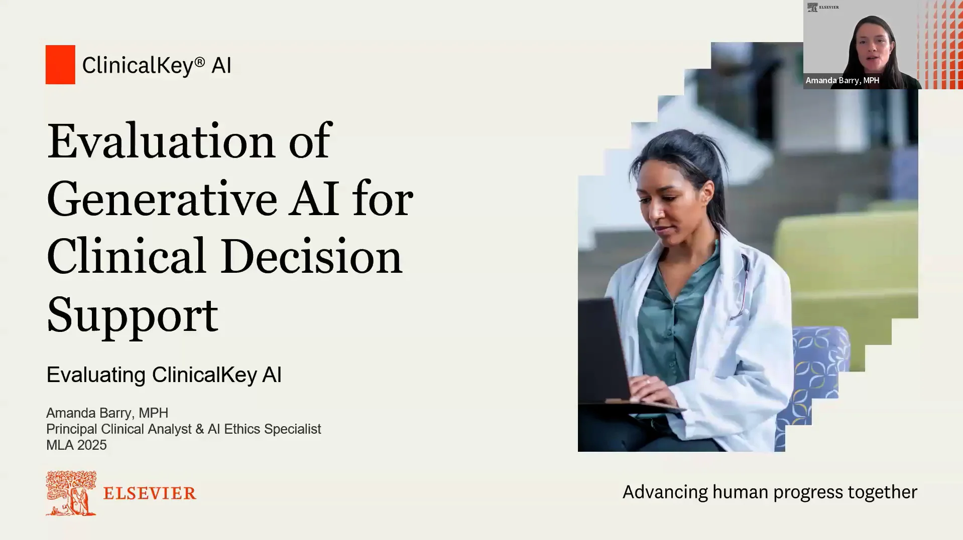 Webinar recording: Evaluating AI tools for clinical decision support 