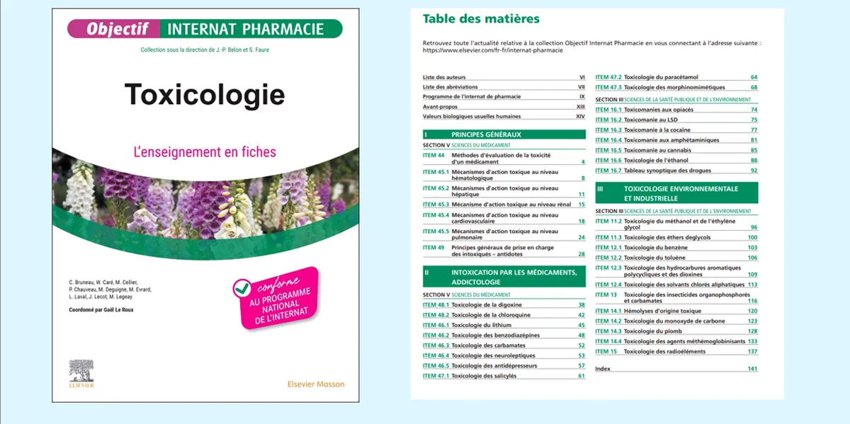 Toxicologie dans la collection Objectif Internat pharmacie