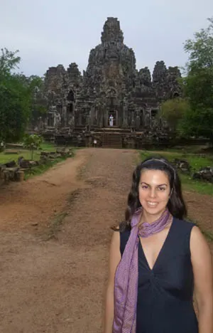 Prof. Lara Perez-Felkner, PhD, in Angkor, Cambodia