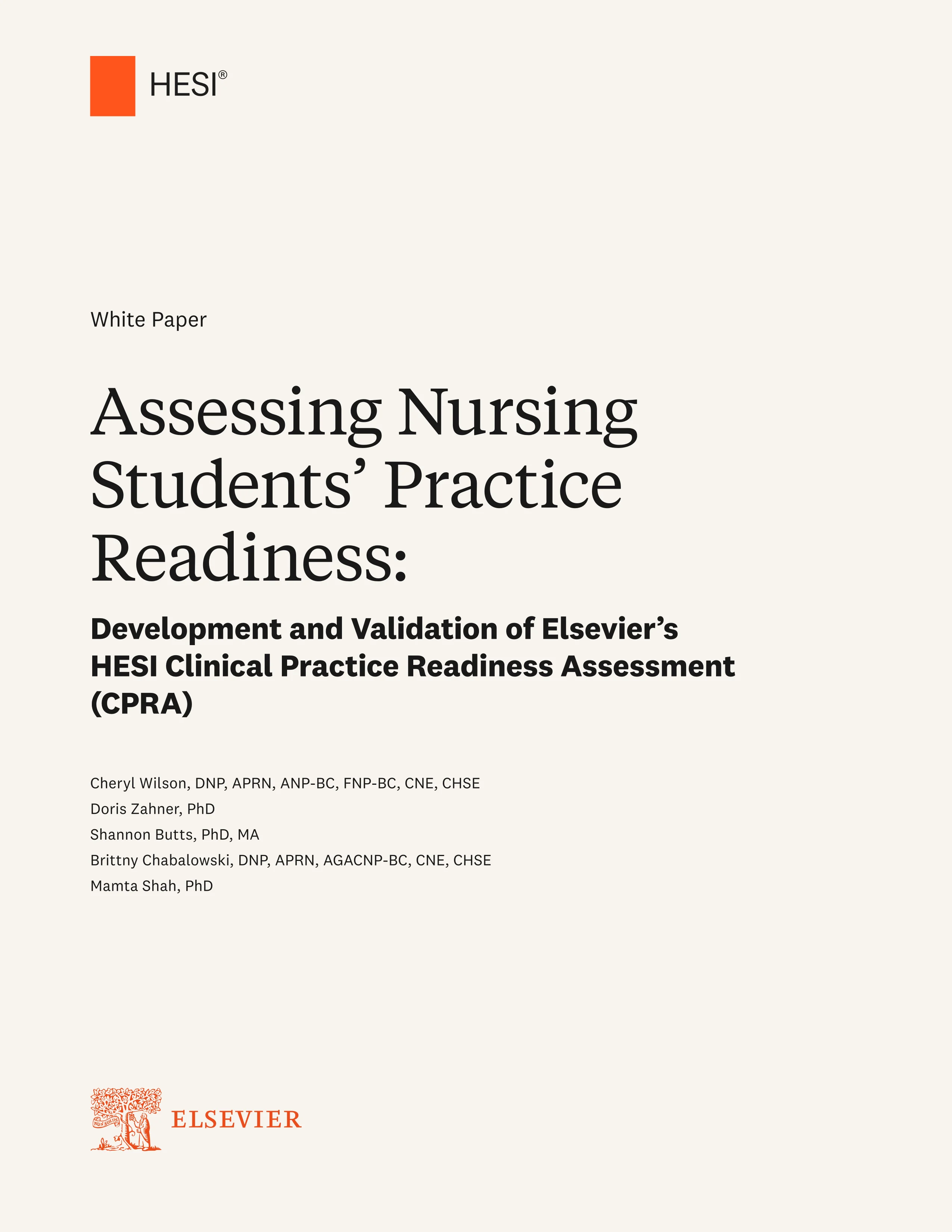 Assessing Nursing Students’ Practice Readiness 