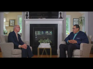 Screenshot of video from Not Alone: Conversations with Leaders. Here, Dr Rafael L Bras interviews Dr Freeman Hrabowski. 