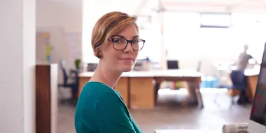 Librarian in the library