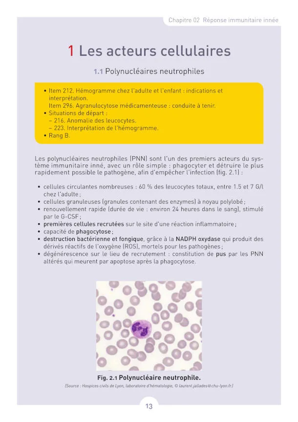  Chapitre 2 Réponse immunitaire innée