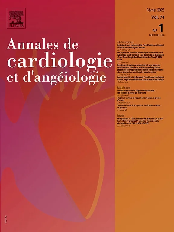 Annales de cardiologie et d’angéiologie