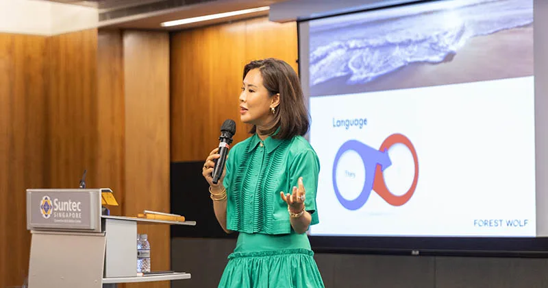 Crystal Lim-Lange, CEO and Co-Founder of the Forest Wolf leadership training firm, talks about shifting to an empowered mindset. (Photo © Wildtype Media Group)