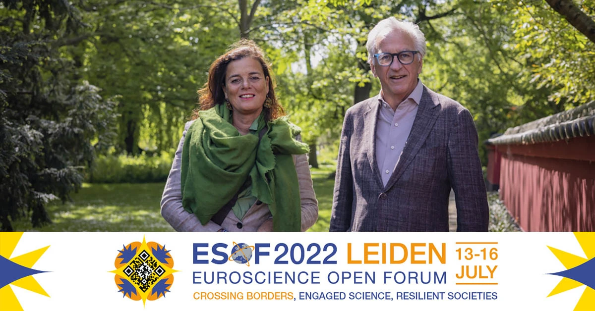 ESOF2022 local champions, Profs Corinne L Hofman and Ferry Breedveld of Leiden University