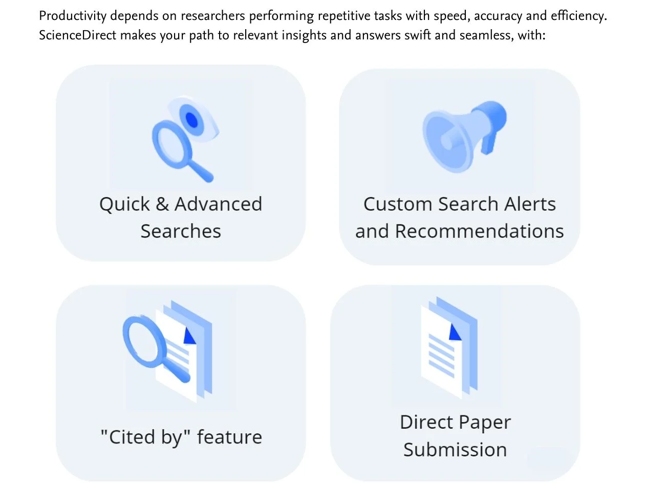 ScienceDirect platform feature