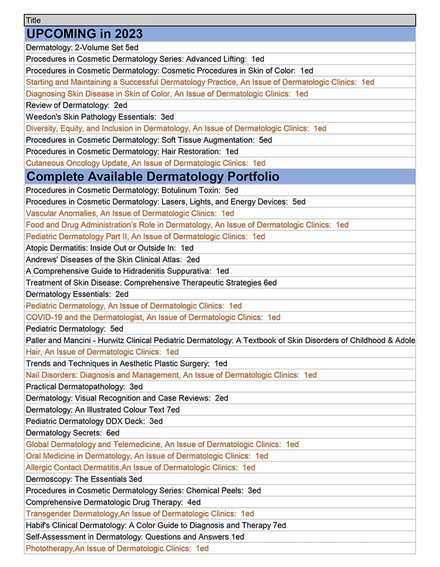 Elsevier Catalogue