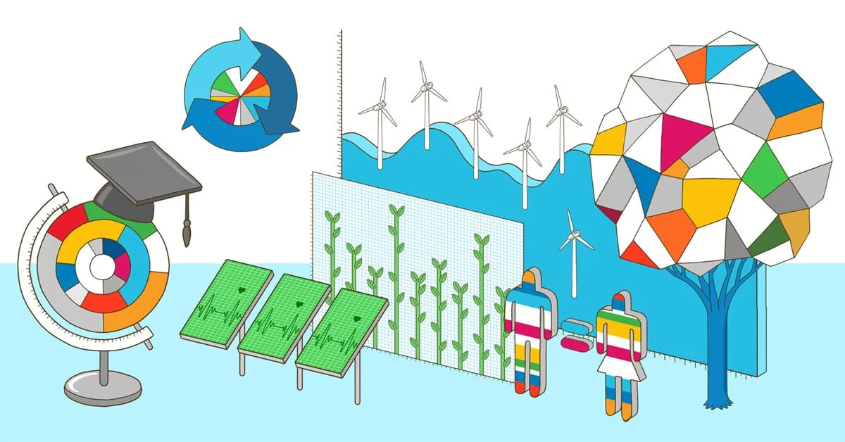 Sustainability science hub illustration
