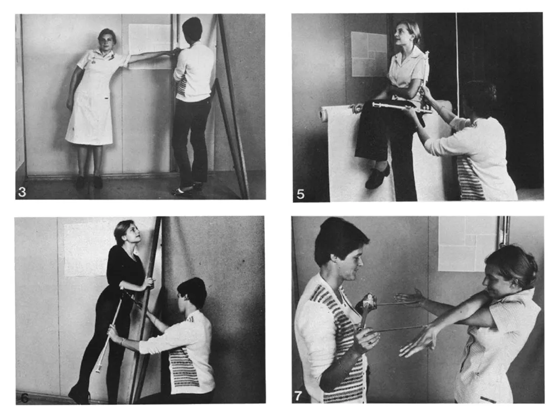 Investigation of the mobility of nurses under three clothing conditions – standard nurses’ uniform of the time, a leotard and a swimming costume