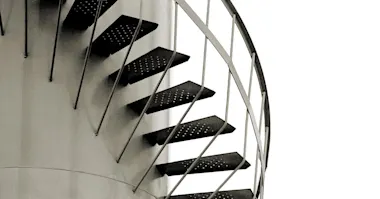 Metal spiral staircase