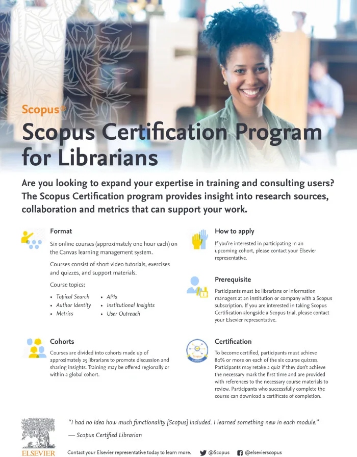 Fact sheet Scopus Certification Program for Librarians