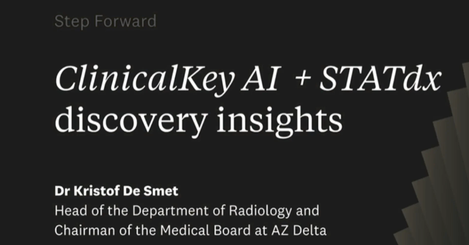 ClinicalKey AI + STATdx - Dr De Smet