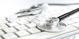 stethoscope in a laptop