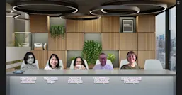 Laura Syzmanski, Senior Project Manager, in a virtual meeting with colleagues from Elsevier Life Sciences Solutions team.