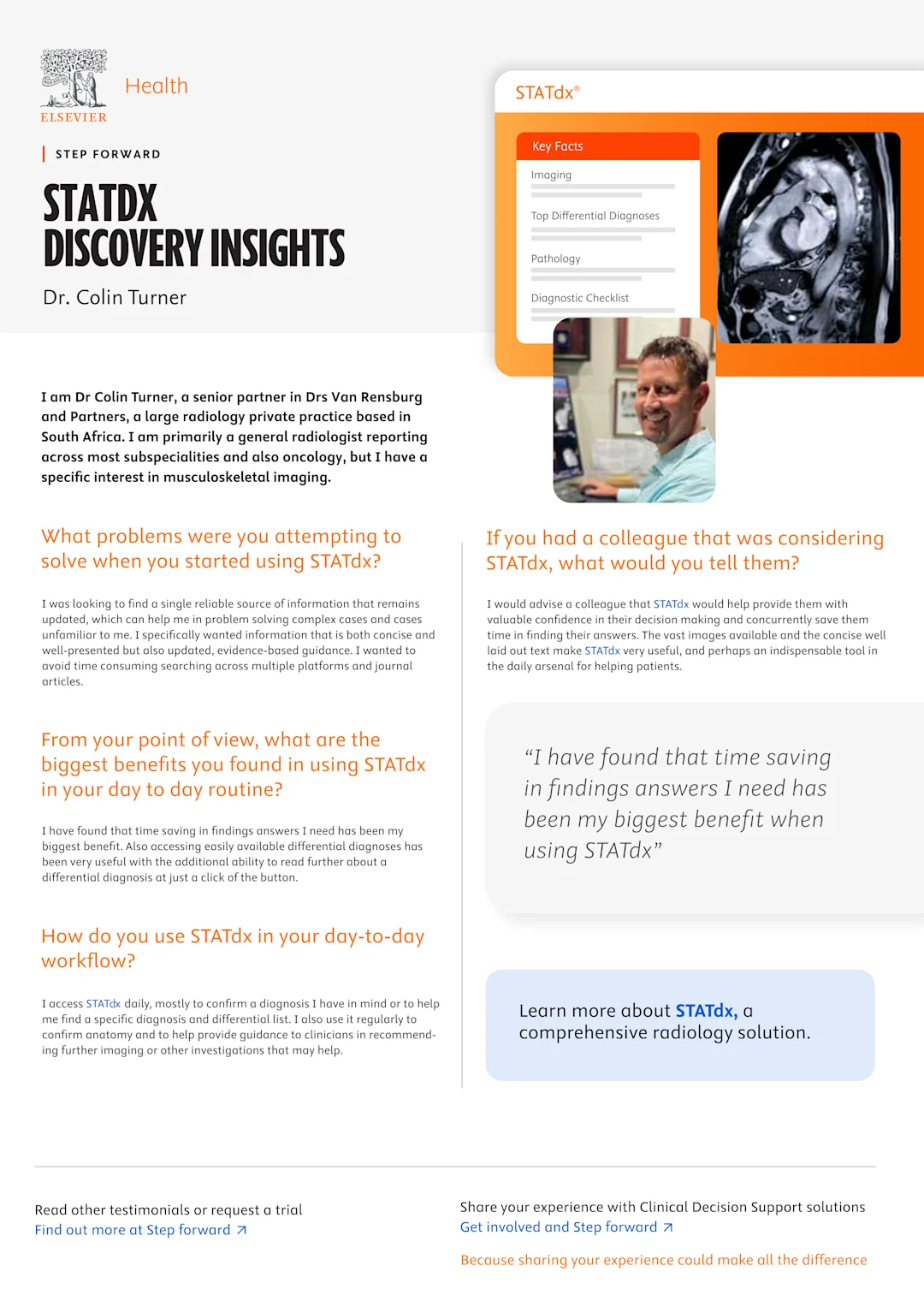 Step Forward: Dr Colin Turner, General Radiologist (South Africa)
