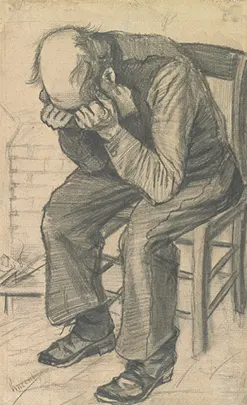 Image: “Worn out”, 1882. Pencil on watercolour paper. Vincent van Gogh (1853-1890)