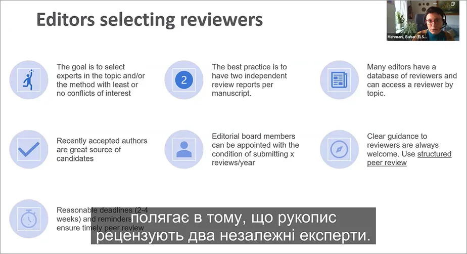 Dr Bahar Mehmani talks about best practices for editors selecting reviews