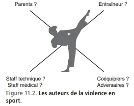 Fig 11.2 Les auteurs de la violence en sport
