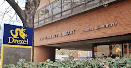 Outside Hagerty Library, Drexel University Libraries 