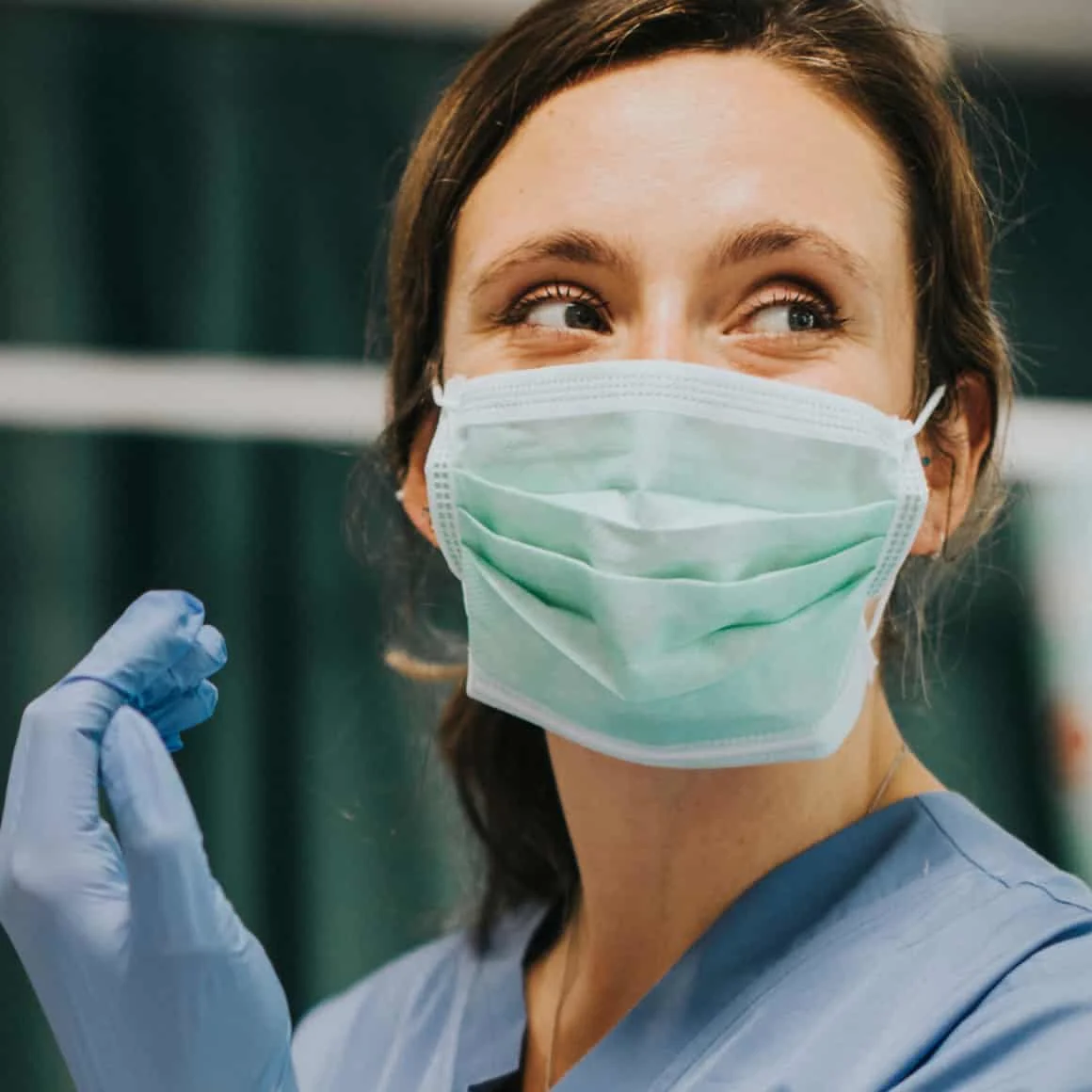 Nurse wearing mask