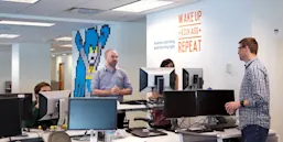 Tech colleagues in Philly office