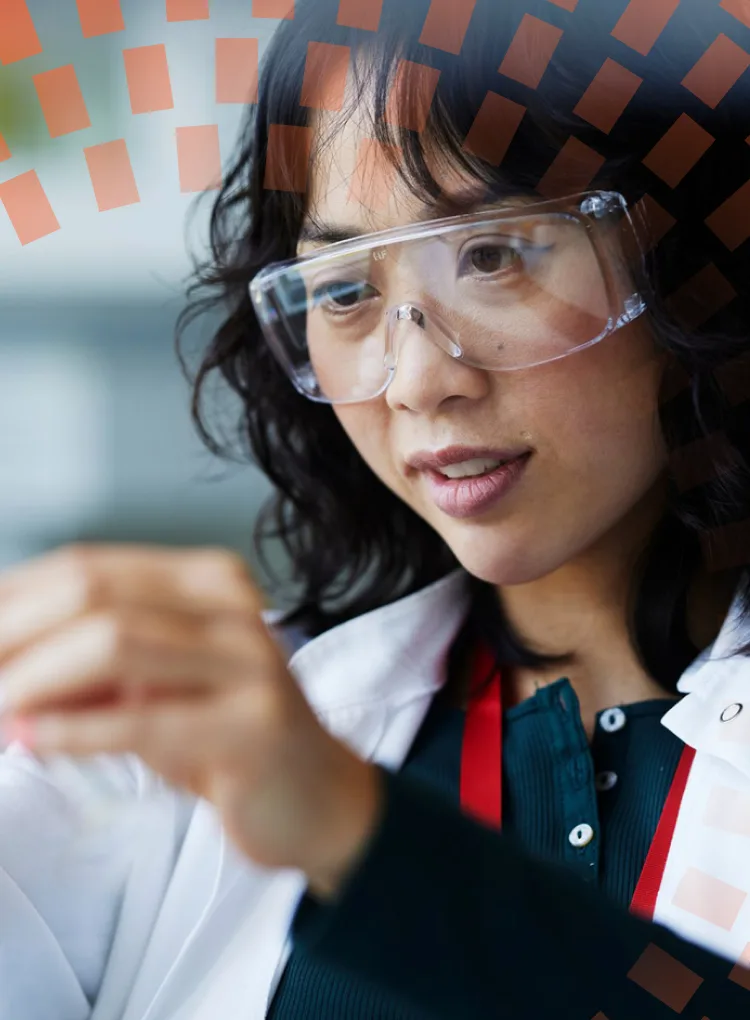 Young female scientist working in laboratory