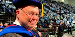 Dr David Weindorf, Vice President for Research and Innovation at Central Michigan University, at a graduation ceremony.