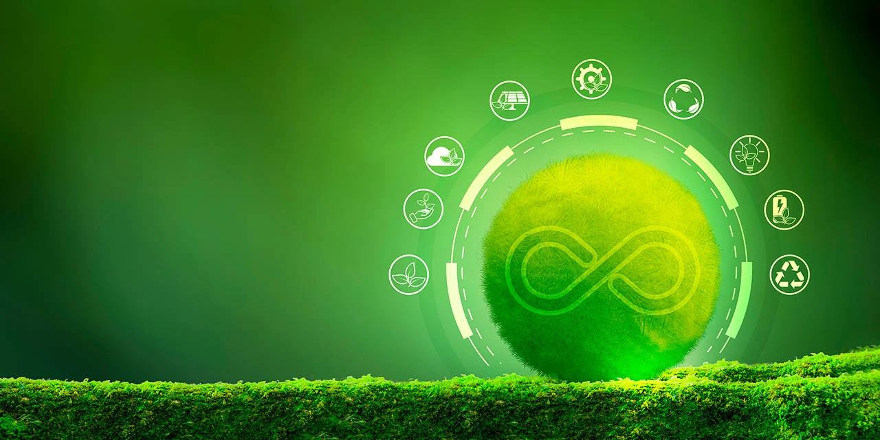 Image conveying circular economy and energy reuse (Surasak Suwanmake/Moment via Getty Images)