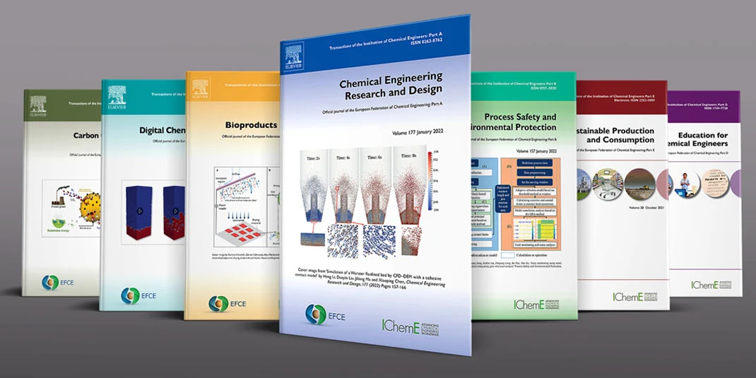 IChemE in partnership with Elsevier publishes 7 peer-reviewed journals in association with the European Federation of Chemical Engineering