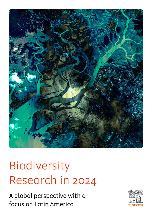 Cover of Elsevier's report "Biodiversity Research in 2024"